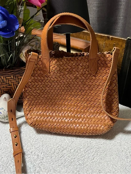 Madewell The Small Transport Crossbody: Woven Leather Edition Purse Bag Tote - Picture 3 of 12